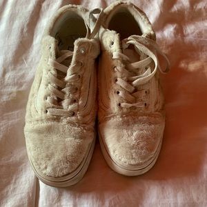 Discontinued white fuzzy vans